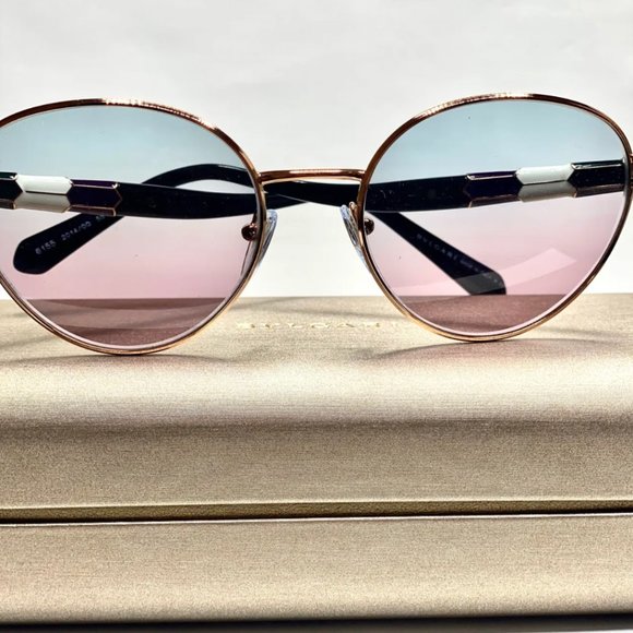 PINK GREY GRADIENT BVLGARI SUNGLASSES - Picture 1 of 1